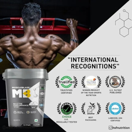 MuscleBlaze MB Biozyme Performance Whey Protein - 4kg, Rich Chocolate Muscleblaze