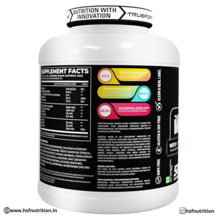 Trueforma Whey + - 2Kg, 50 Serving, Chocolate Caramel (With HMB, Lecucine & Testo Complex) - Hold Strong Fitness & Nutrition