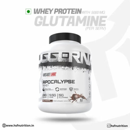 OUTLAST LABZ Apocalypse Whey Protein - 2kg, 4.4lbs, 24gm, Rich Chocolate - Hold Strong Fitness & Nutrition