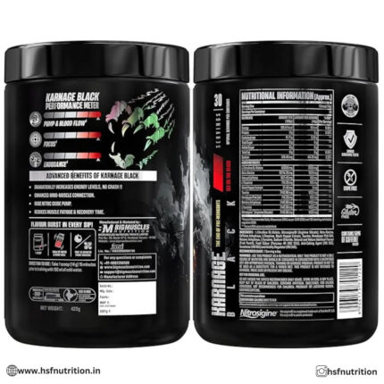 Bigmuscles Nutrition Karnage Black Preworkout - 60 Servings, 420g, Sex On the Beach Bigmuscles Nutrition
