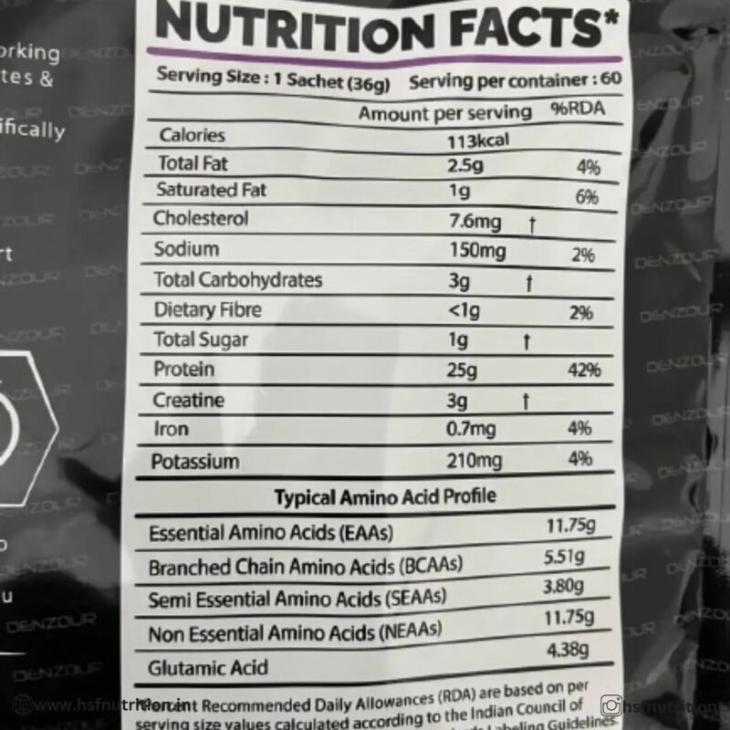 Denzour Nutrition Denz-Tech Whey Protein - 2Kg, 60 Serving, 25g, Pista Kulfi Denzour Nutrition