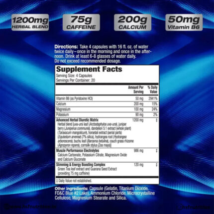 MHP Xpel Maximum Strength Diuretic Water Pills - 80 Capsules - Hold Strong Fitness & Nutrition