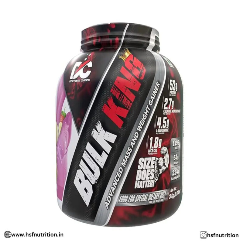 Doctors Choice DC Bulk King Advanced Mass & Weight Gainer - 3 Kg - Hold Strong Fitness & Nutrition