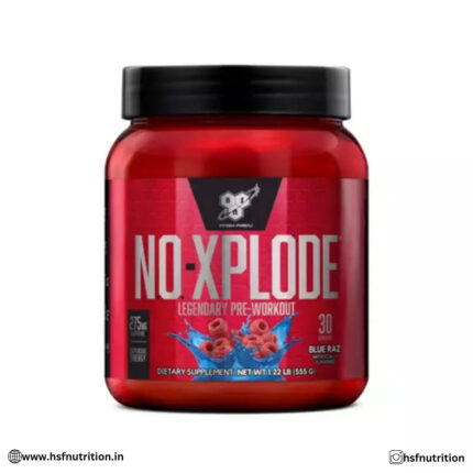 BSN NO-Xplode Legendary PreWorkout With Nitric Oxide Booster - 30 Servings, 555gm, Blue Raspberry - Hold Strong Fitness & Nutrition