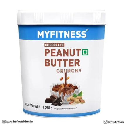 MYFITNESS Chocolate Peanut Butter Crunchy - 1.25 kg, 22g Protein, Dark Chocolate - Hold Strong Fitness & Nutrition