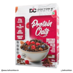 Doctor's Choice Protein Oats Dark Choco Berry old and new packaging comparison – 27g protein oats