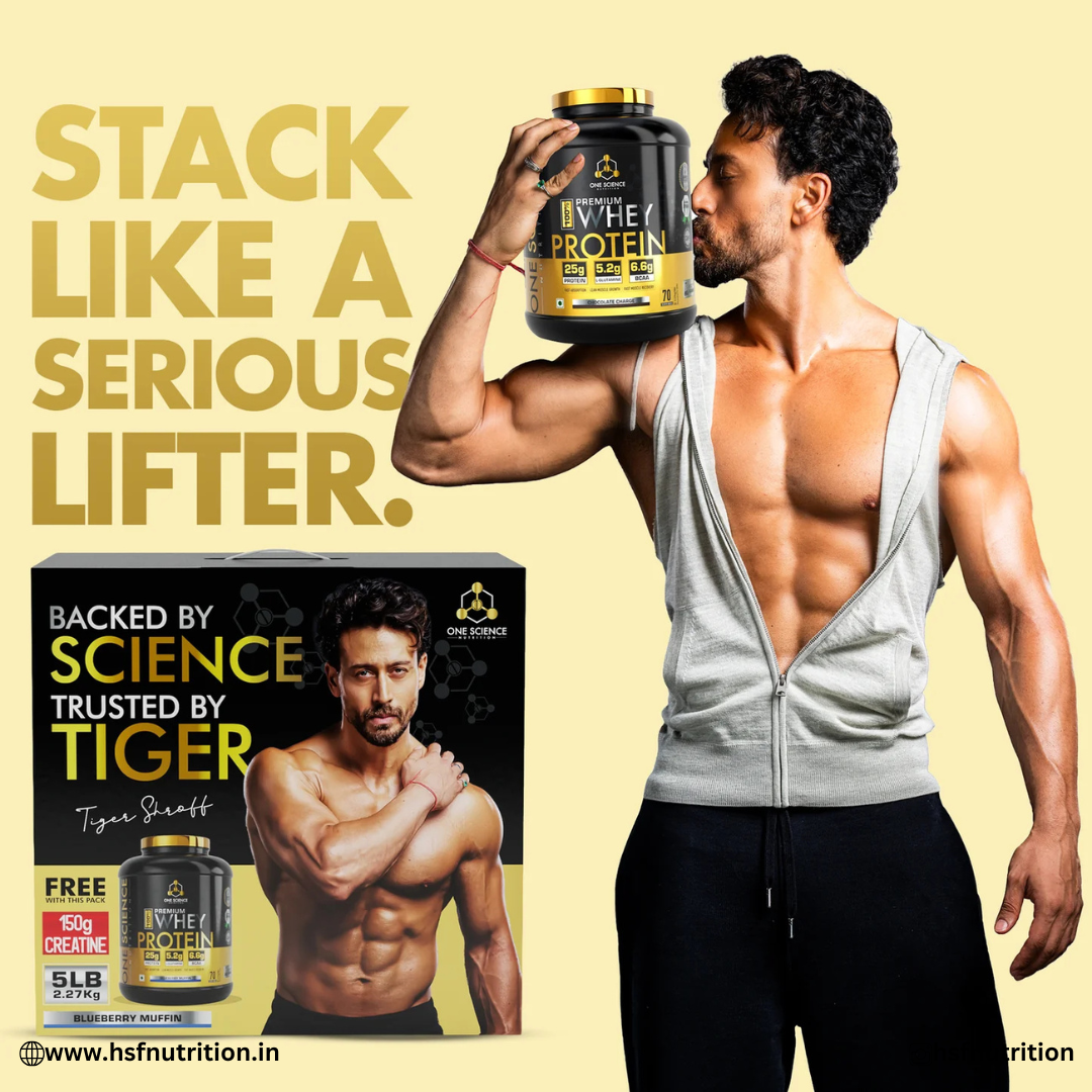 One Science Nutrition OSN Premium Whey Protein  - 2.27 Kg, 25gm Protein, 5 lbs, Chocolate Charge | Free 150g Creatine