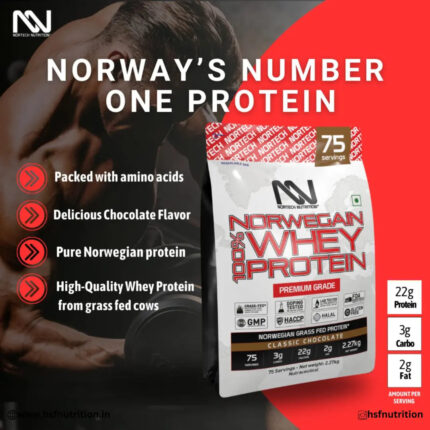 Nortech Nutrition 100% Norwegian Whey - 2.27kg/5Lb, 75 Serving, Classic Chocolate Nortech Nutrition