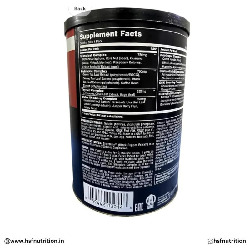 Animal Cuts Thermogenic Fat Burner - 42 Pack Animal