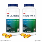 GNC Fish Oil 1000mg 60 Softgels Twin Combo Pack Bottles Front View showing Omega 3 and Joint Support benefits