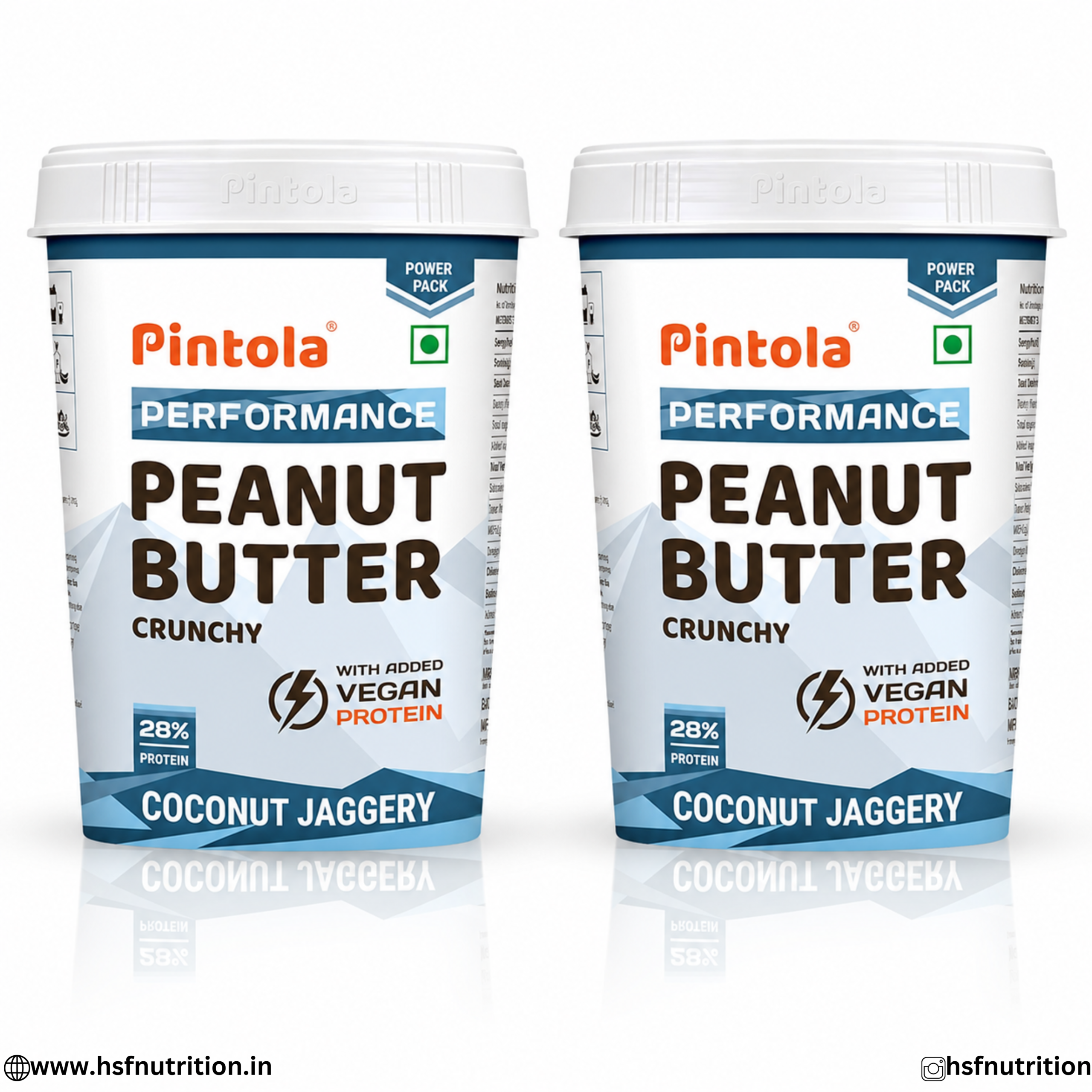 Untitled (1080 x 1080 px) (3) Pintola Peanut Butter Combo Pack Crunchy Coconut Jaggery Jars Front View