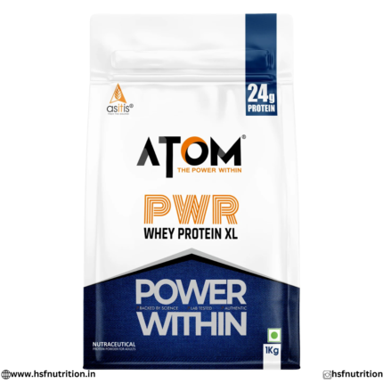 ASITIS Nutrition ATOM PWR Whey Protein - 1Kg, 24g Protein