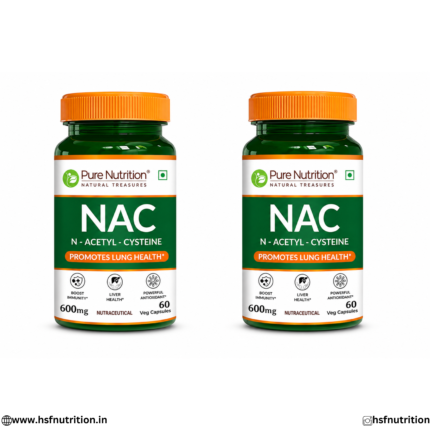 Pure Nutrition NAC Combo 600mg Twin Pack Front View Bottles