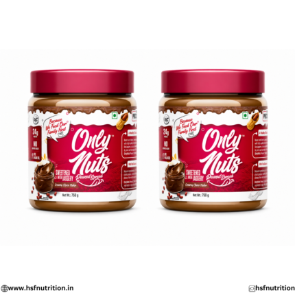 Only Nuts Peanut Spread Combo 750g Tubs Pack of 2 Front View Creamy Choco Flavor