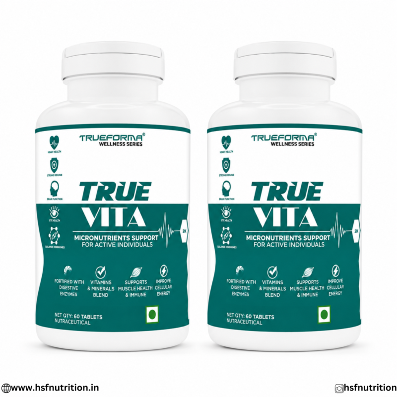 Trueforma True Vita Multivitamin Pack of 2 Bottles Front View Micronutrients Support