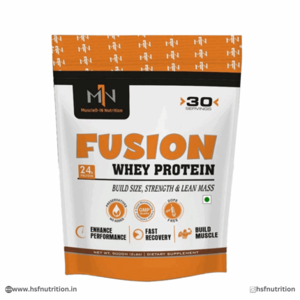 MuscleD IN Nutrition Fusion Whey Protein - 900gm, 30 Servings, 24g Protein Per Serving