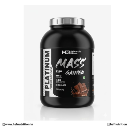 Muscle Reign Platinum Mass Gainer - 2.7kg, Chocolate | High Protein Gainer with Carbs