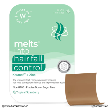Wellbeing Nutrition Melts Into Hair Fall Control - 30 Oral Thin Strips