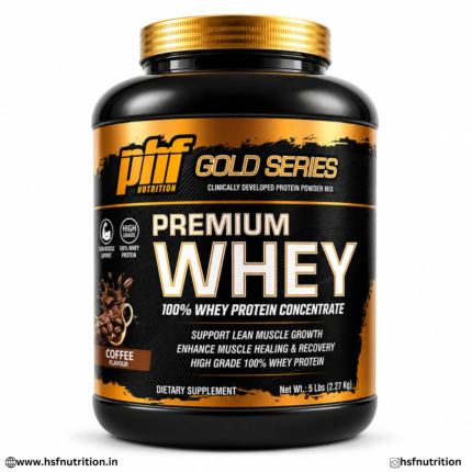 PHF Gold Series Premium Whey Coffee | 65 Servings | 24g Protein | 100% Whey Protein Concentrate | Lean Muscle Recovery
