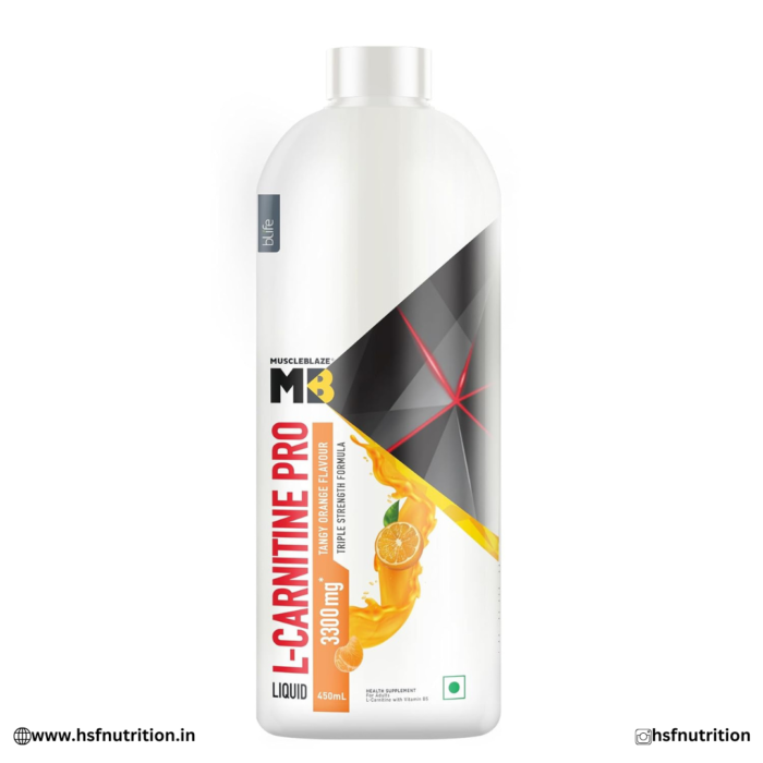 mb l carnitine MuscleBlaze L-Carnitine Pro Liquid - 3300mg (450ml) | Fat Burner, Energy Booster, Faster Recovery, Orange Flavour Energizantes
