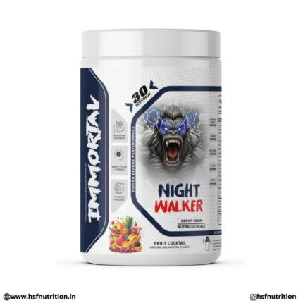 Immortal Nutrition Immortal Night Walker Fruit Cocktail Powder Pre Workout 450gm Energy Focus Gym Performance