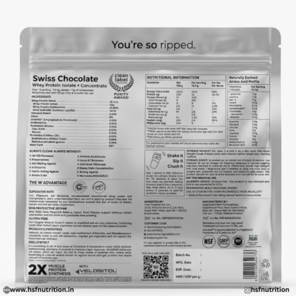 Wellbeing Nutrition Native Whey Protein Supplement Facts Ingredients and Nutritional Information