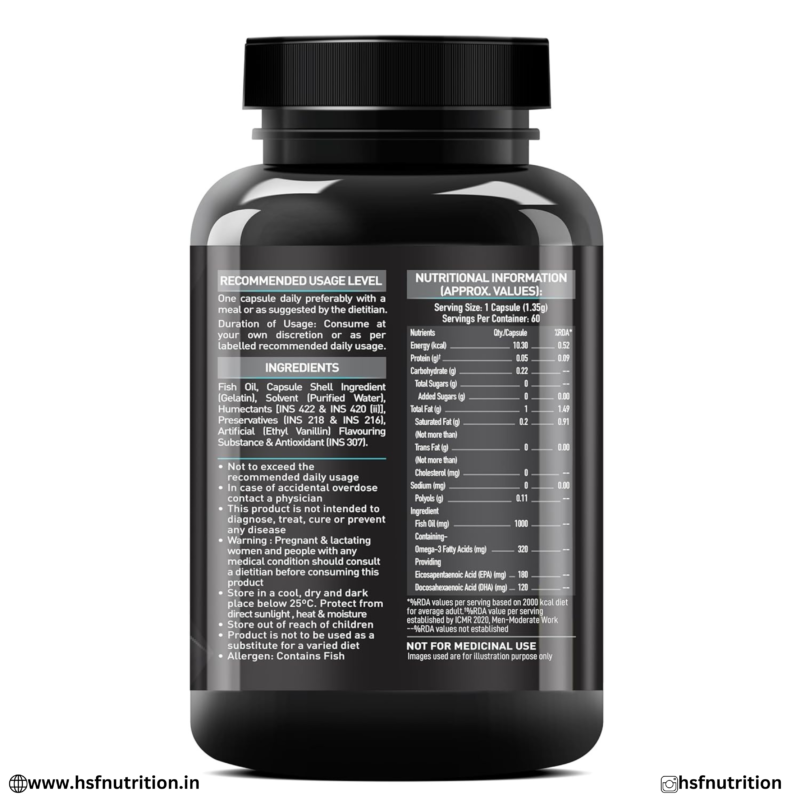 MuscleBlaze Fish Oil Supplement Facts and Nutrition Information