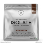 Wellbeing Nutrition 1-100% Whey Protein Isolate Dark Chocolate 1kg Front View