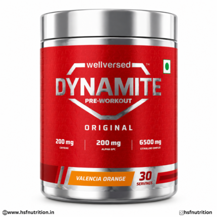 Wellversed Dynamite Pre Workout 420g Valencia Orange Front View