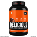 QNT Delicious Whey Protein Belgian Chocolate Front View
