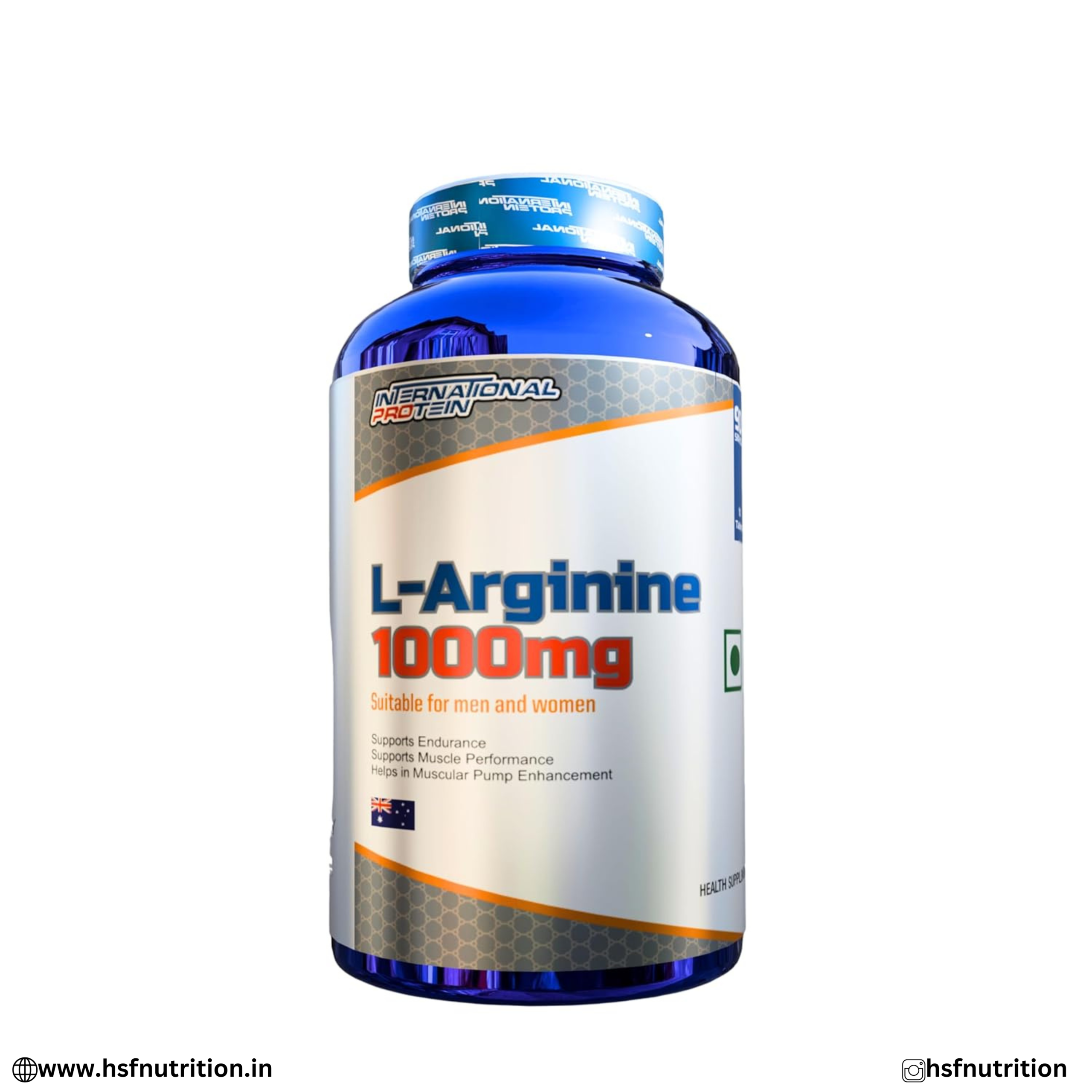 Indiamart International Protein L-Arginine 1000mg Front View