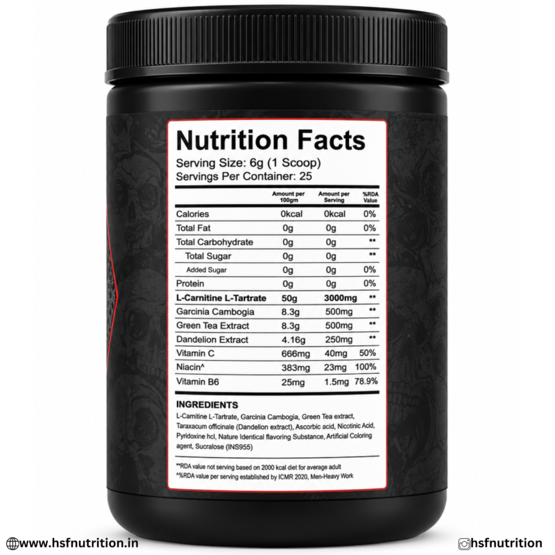 Red Skull Carnivox Nutritional Information