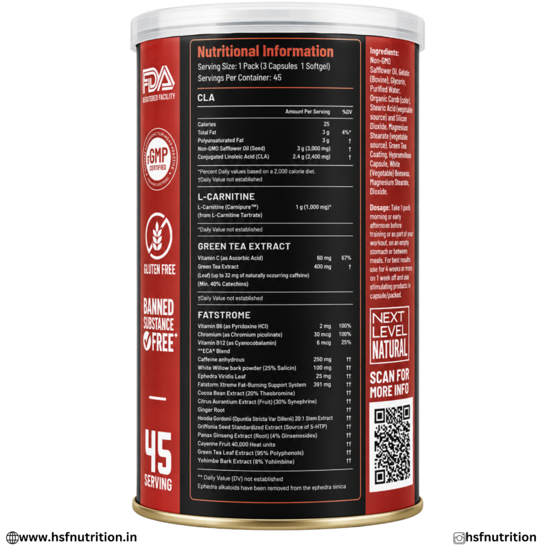 RFN Lean Fuel Supplement Facts and Ingredients
