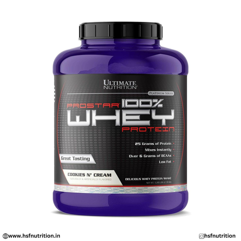 Ultimate Nutrition Prostar Whey Cookies N Cream Front View
