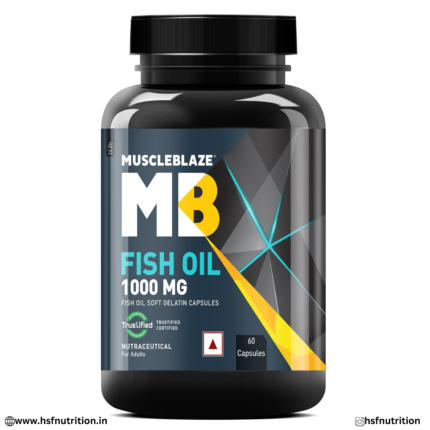 MuscleBlaze Fish Oil 1000mg 60 Capsules Front View