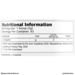 GAP Sports L-Arginine Supplement Facts and Ingredients