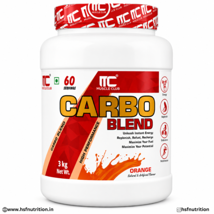 Muscle Club Carbo Blend 3kg Orange Front View