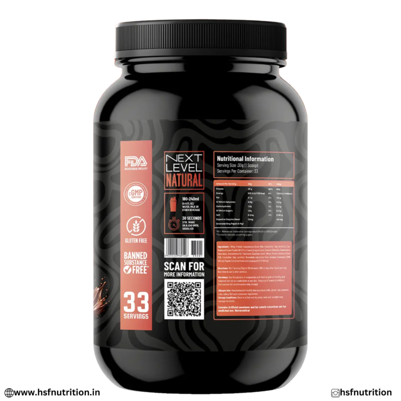 RFN Wheycore Nutrition Facts