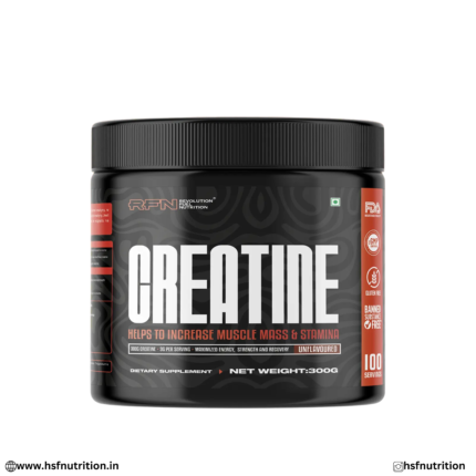 RFN Creatine Monohydrate Unflavoured 300g Front View