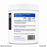 International Protein Creatine Monohydrate Supplement Facts Panel
