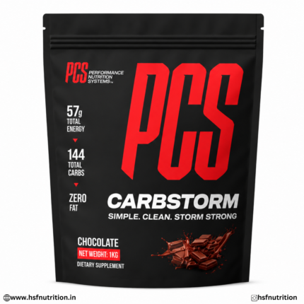PCS Carbstorm High Carbohydrate Energy Formula | 1Kg Chocolate | Fast Recovery & Endurance Support - Advanced Workout Fuel