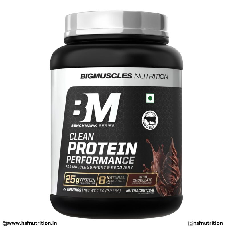 BigMuscles BM Clean Protein Performance 1kg Front View