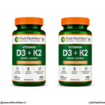 Pure Nutrition Vitamin D3 K2 Combo Premium Bone Performance Pack of 2 Veg Tablets Bottles Front View