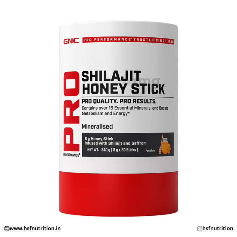 GNC Pro Performance Shilajit Honey Stick 240g Front View