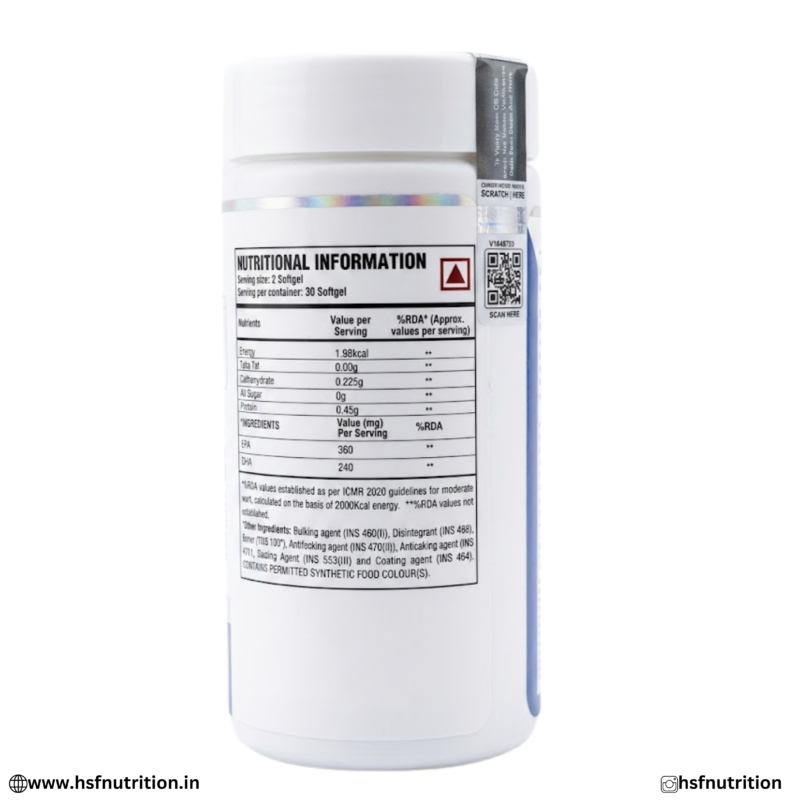 Fortify Pharma Omega 3 Fish Oil EPA DHA Supplement Facts