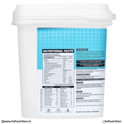 Russian Nutrition Freak Gain Advance 5kg Nutrition Facts and Ingredients Panel