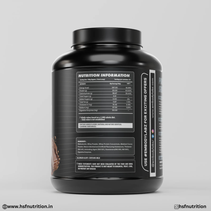 Embody Labz Mass Mode Mass Gainer Nutrition Facts