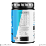 BPI Sports Whey HD 1kg 2.2lbs rear label displaying full nutritional facts table with 25g protein, 5.5g BCAA, ingredients list, and FSSAI approvals.