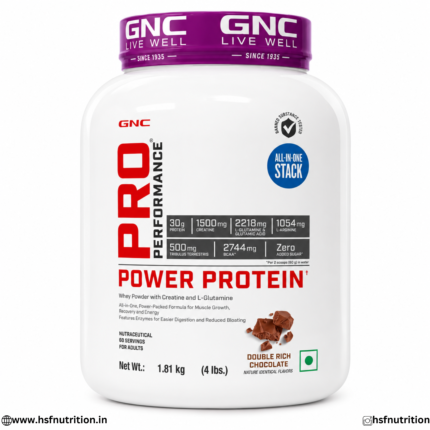 GNC Pro Performance Power Protein Double Rich Chocolate 1.81kg Front View