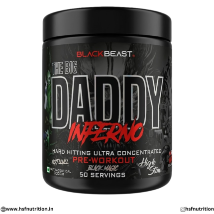 Beast The Big Daddy Inferno Pre-Workout 300g Tub Front Display